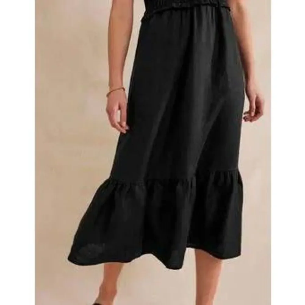Boden Smocked Linen Midi Dress - Picture 4 of 6